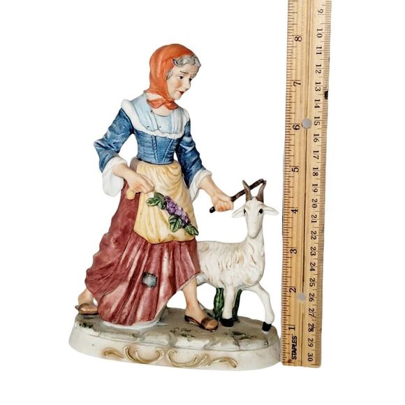 LEFTON Hand-Painted Woman & Goat The Goat Lady Porcelain Figure #2314 - Picture 9 of 9